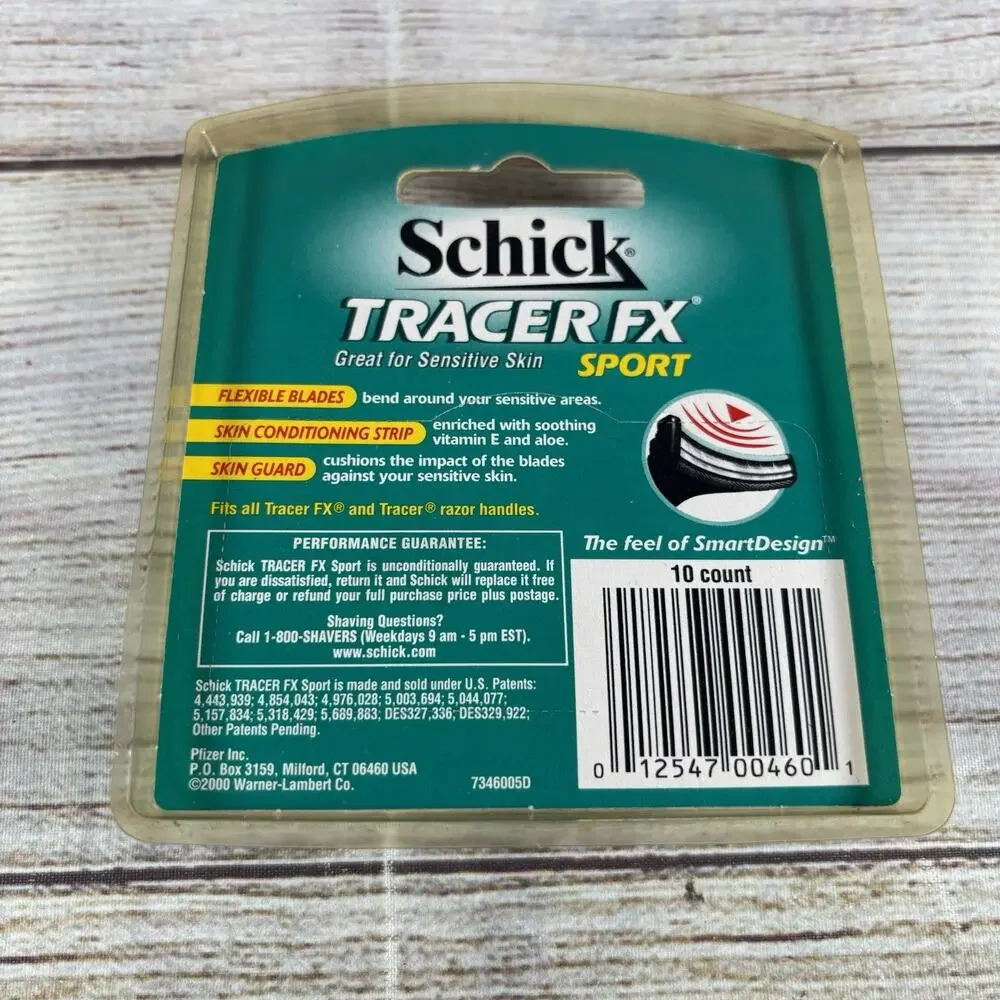 Schick Tracer FX Sport Razor Blade Refills 10 Count Sealed NOS Vintage